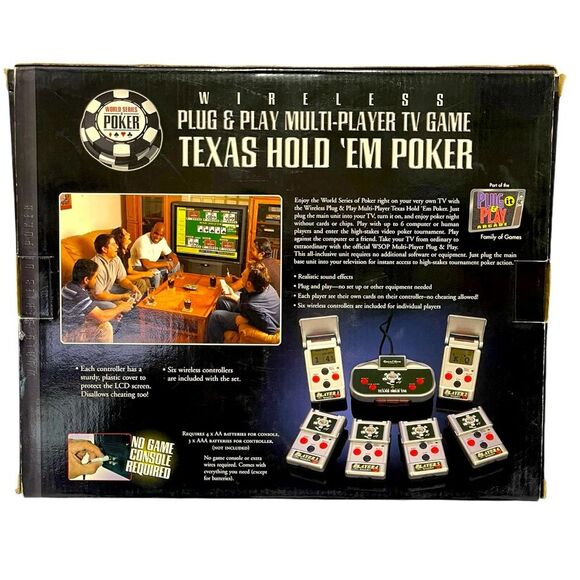 Excalibur World Series of Poker Texas Hold 'Em Poker Plug & Play TV Game - Picture 5 of 9